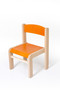 Dětská židlička LUCA s tvarovanou opěrkou zad (oranžová)